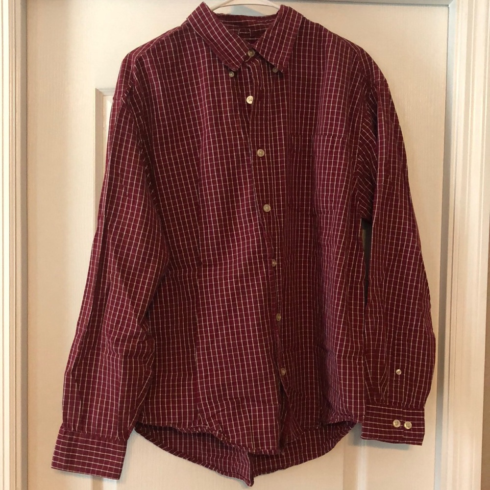 Red Button Down